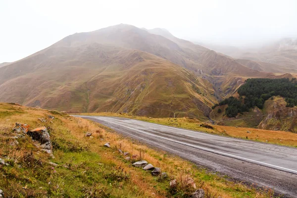 Beautiful road among the mountains of Georgia