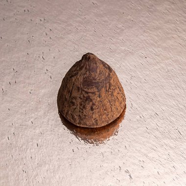 Yer mantarı şekeri yakın plan altın sarısı arka plan