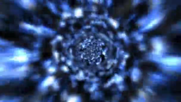 Анотація Енергетичного Тунелю Космосі Політ Назад Галактичному Тунелі Концепція Подорожей — стокове відео