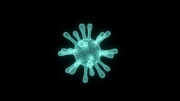 Célula Del Coronavirus Covid Enfermedad Infecciosa Renderizado Por Computadora Células — Vídeos de Stock