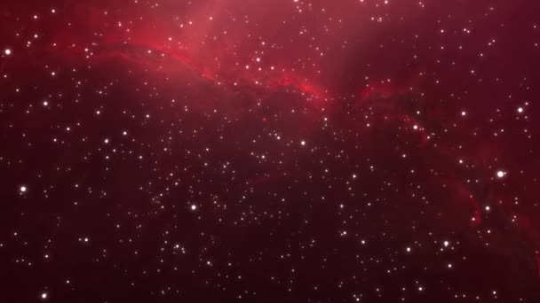Spazio Nebulosa Magenta Sfondo Cielo Stellato Notturno Lattea Bellissimo Orizzonte — Video Stock