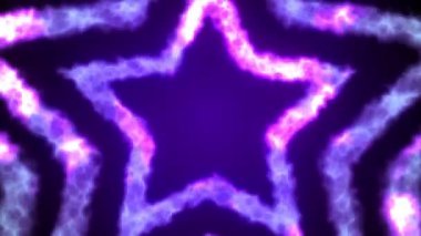 Döngülü animasyon. Enerji yıldızlarının arka planı. Soyut bir arkaplan animasyonu. Enerji yıldızlarının yanması ve kusursuz döngüler. Parlak yıldızlarda hareket eden soyut arkaplan.