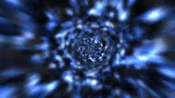 Tunnel énergétique abstrait dans l'espace. Voler vers l'arrière dans le tunnel de la galaxie. Concept de voyage dans le temps .