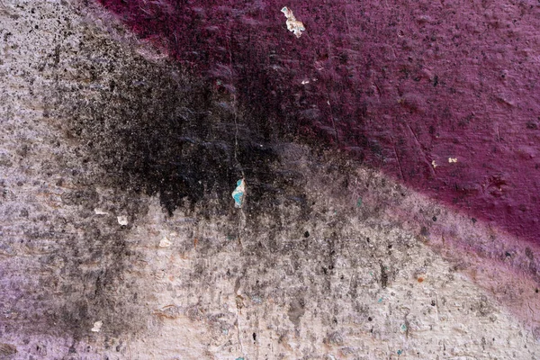 Muro Desagradable Púrpura Blanco Suciedad Negra Sobre Una Textura Graffiti — Foto de Stock
