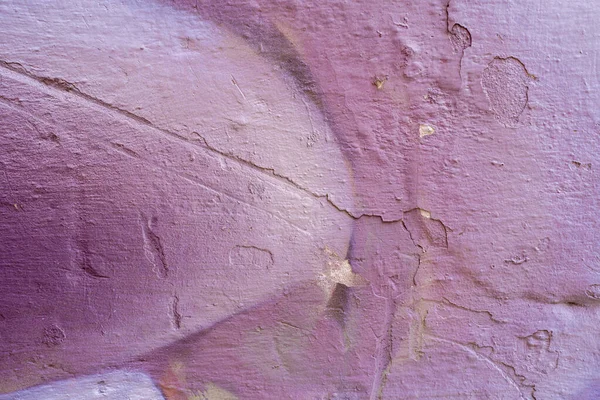 Violette Abstrakte Farbe Auf Einer Weißen Rissigen Wand Nahaufnahme Einer — Stockfoto