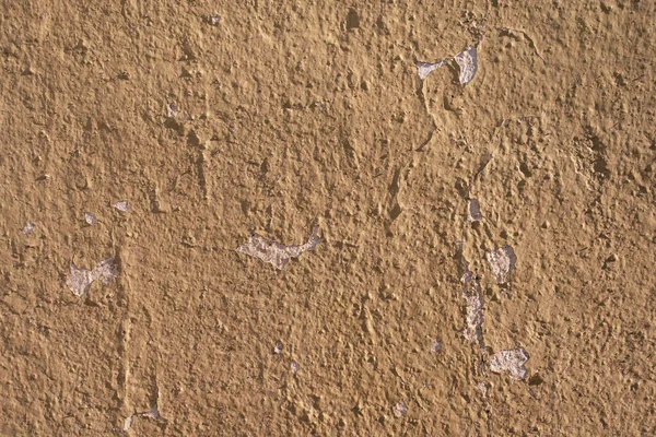 Moutarde Jaune Texture Rugueuse Mur Stuc Avec Peinture Pelée — Photo