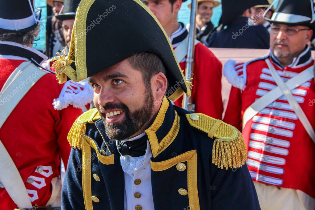 Malaga Spagna Ottobre 2014 Ritratto Capitano Della Royal Navy Del - Main Image