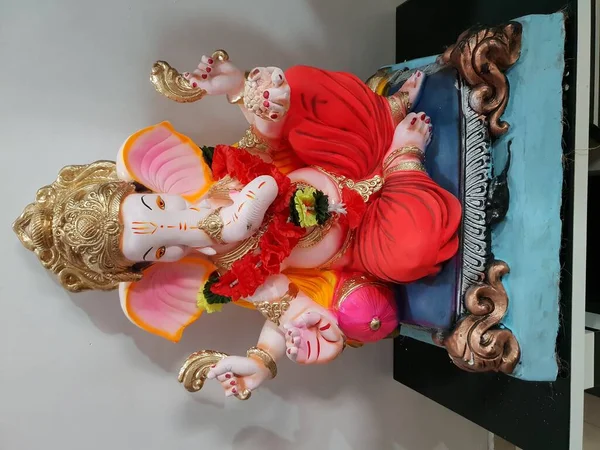 Beautiful Ganesh Murti Table Colourful Ganesh Murti — Stock Photo, Image