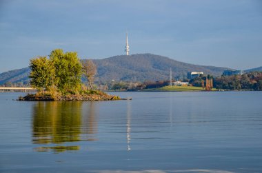 Canberra landmarks around Lake Burley Griffin, Australian Capital Territory clipart