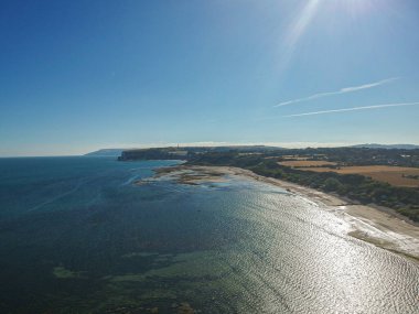 Bembridge yakınlarındaki Whitecliff Körfezi, yukarıdan Wight Adası.