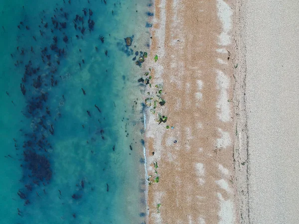 Blick Auf Den Strand Von Cowes Isle Wight Von Oben — Stockfoto