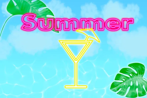 Bunte Sommer Vibes Cocktail Hintergrund — Stockfoto
