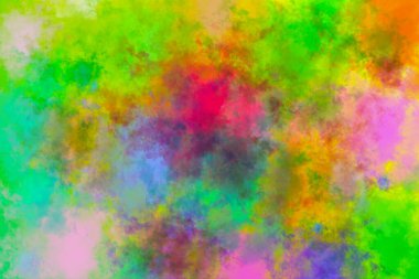 Parlak renkli suluboya arka plana sıçradı. 