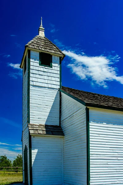 Historiska Mcdougal Kyrkan Först Alberta Morley Alberta Kanada — Stockfoto