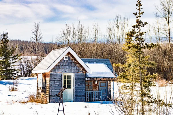 Verlassene Häuser Und Gehöfte Prägen Die Landschaft Alberta Kanada — Stockfoto