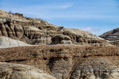 Baharın erken saatlerinde, Çorak Topraklar. Drumheller Alberta, Kanada.