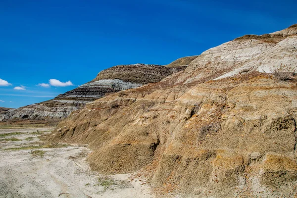 Início Primavera Badlands Drumheller Alberta Canadá — Fotografia de Stock