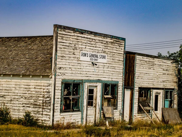 Edificios Antiguos Todavía Pie Dorothy Alberta Canadá — Foto de Stock