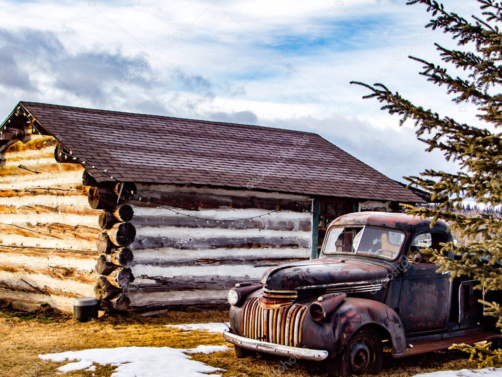 Historic out buildings well preserved. Millarville, Alberta, Canada