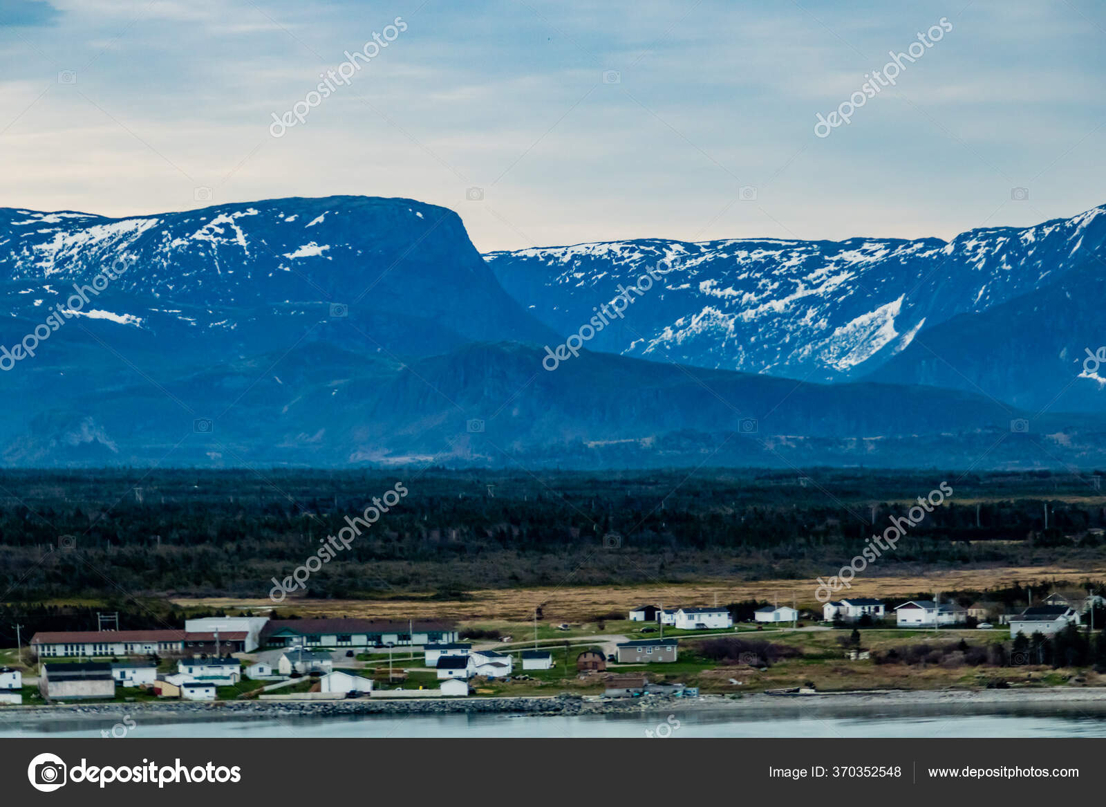 Town Cow Head Big Hill Cow Head Newfoundland Canada — Stock Photo