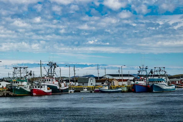 Buques Pesqueros Esperando Para Salir Mar Route 450 Terranova Canadá — Foto de Stock