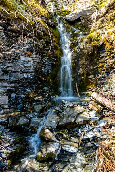 Utekl Vrcholků Hor Aby Dostal Potokům Route 450 Newfoundland Kanada — Stock fotografie