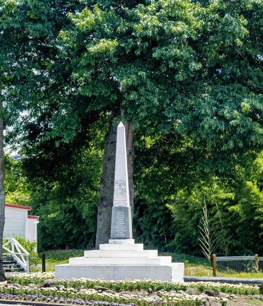 War memorials stand tall and proud. Ngaruawahia, New Zealand