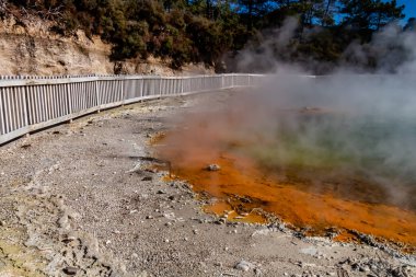 Termal göletler ve bölge, Wai-O-Tapu, Rotarua, Yeni Zelanda