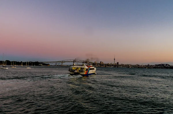 Různé Plachetnice Železné Zátoce Blízkosti Birkenhead Wharf Auckland Nový Zéland — Stock fotografie