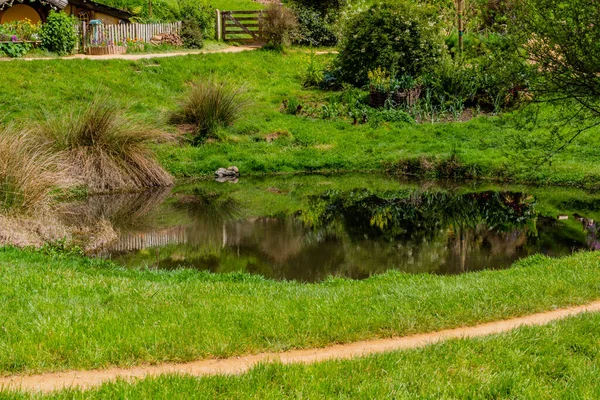 Das Dorf Hobbiton Matamata Neuseeland — Stockfoto