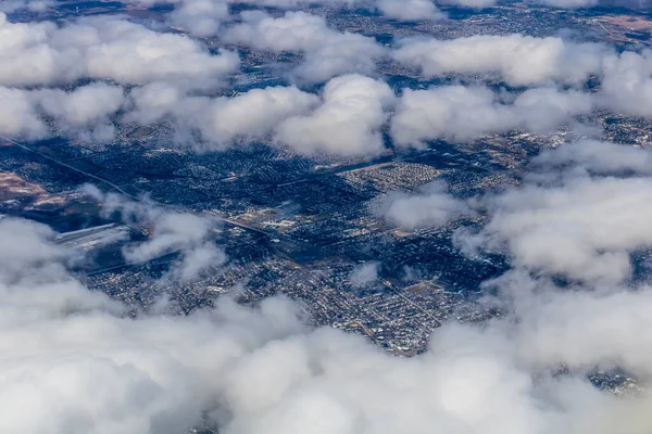 Widok Chicago Powietrza Podczas Lądowania Chicago Illinois Stany Zjednoczone Ameryki — Zdjęcie stockowe