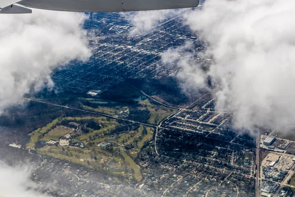 Näkymä Chicagoon Laskeuduttaessa Chicago Illinois Yhdysvallat — kuvapankkivalokuva