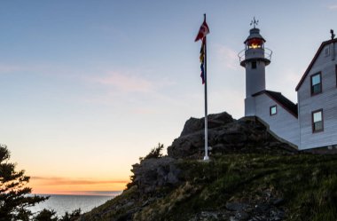 Istakoz Körfezi Feneri. Gros Morne Ulusal Parkı, Newfoundland, Kanada