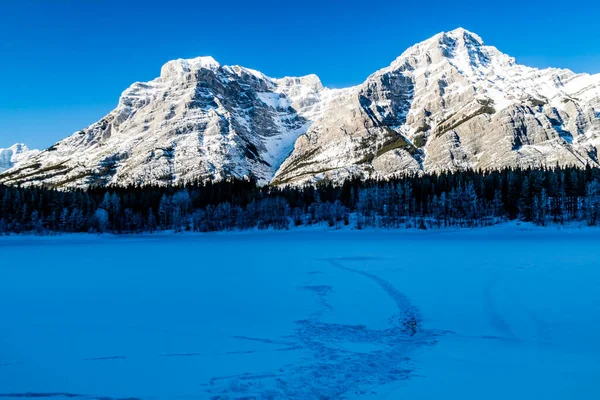 Winter Bij Wedge Pond Provinciaal Park Spray Valley — Stockfoto