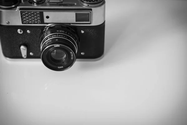 Vintage Câmera Filme Feito Alumínio — Fotografia de Stock
