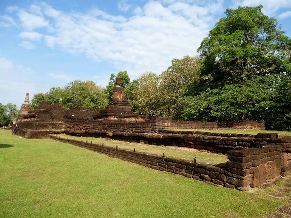 Relics Former Temple Wat Phra Kaew Kamphaeng Phet — Stock Photo, Image