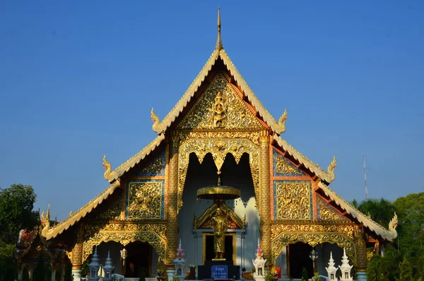 Κύρια Viharn Του Wat Phra Singh Στην Τσιάνγκ Μάι — Φωτογραφία Αρχείου