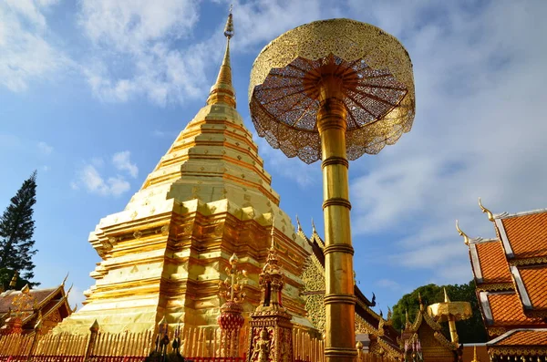 Wat Phra Doi Suthep Chiang Mai Pravděpodobně Nejkrásnější Chrám Thaliandu — Stock fotografie