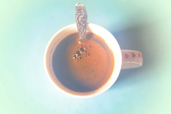 Bir Fincan Sıcak Kahve — Stok fotoğraf