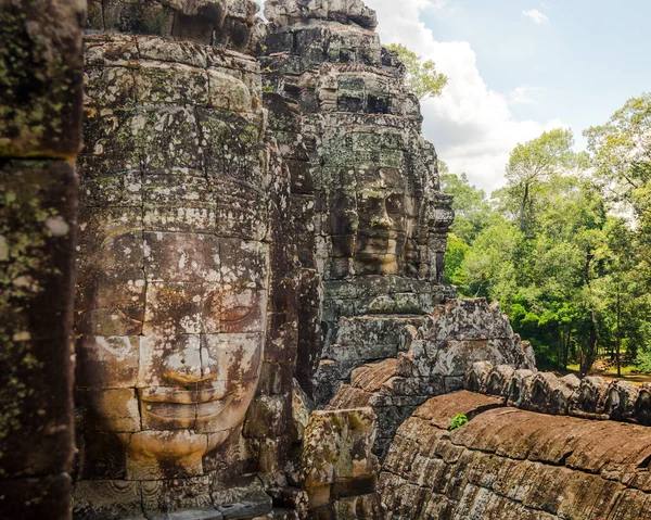 Fyrkantiga Helgedomar Ovanpå Angkor Thom Temple Angkor Wat Kambodja — Stockfoto