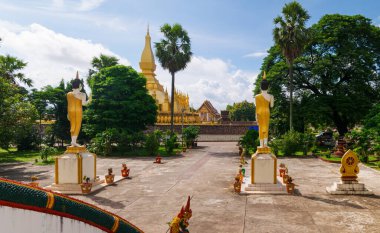 Pha Luang Budist tapınağı Vientiane, Laos.
