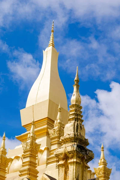 Spire Principal Pha Que Luang Templo Budista Vientiane Laos — Fotografia de Stock