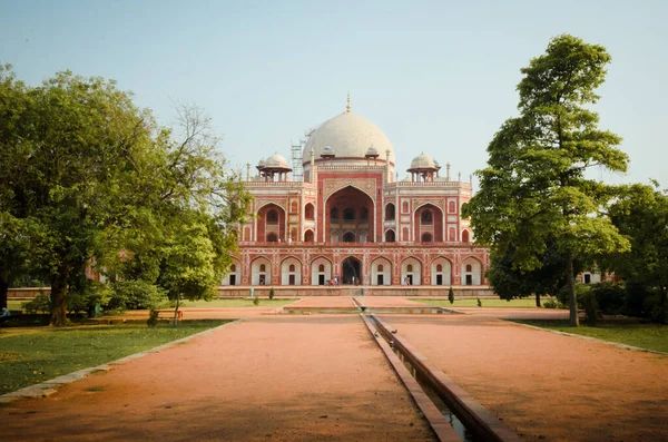 Humayun Hrobka Hlavní Mauzoleum Národní Památka Postavena Mughal Císař Nyní — Stock fotografie