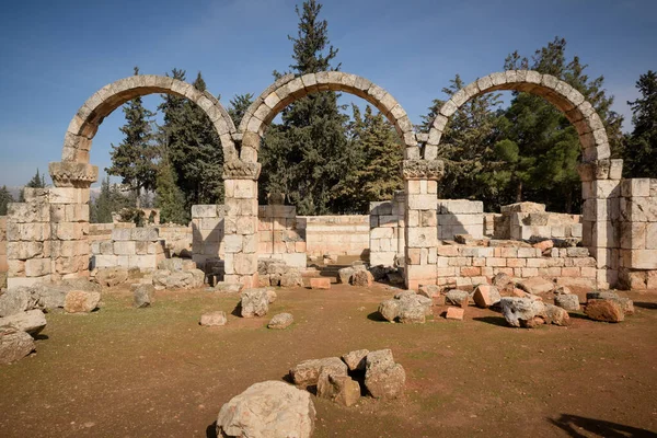 安贾尔 乌马亚德宫位于黎巴嫩巴阿勒贝克贝卡谷区安贾尔的一个前罗马定居点 内有温泉浴场 一座清真寺和一座宫殿 现在已成为世界遗产 — 图库照片