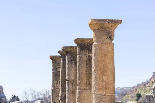Zeusz Baálnak Szentelt Ókori Római Templom Egy Bizánci Kori Bazilika — Stock Fotó