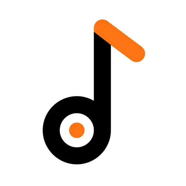 Logo Música Simple Línea Iconos — Archivo Imágenes Vectoriales