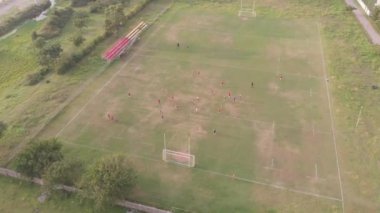 futbol ve futbol antrenmanı yukarıdan