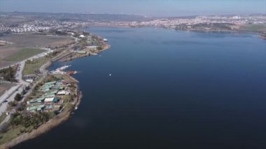 Mogan Gölü, Golbasi / Ankara, Türkiye. Mogan Gölü hava görüntüsü