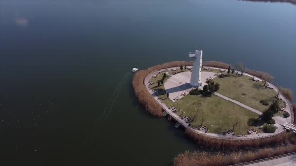 Lago Mogan Golbasi Ankara Turquía Vista Aérea Torre Del Lago — Vídeos de Stock