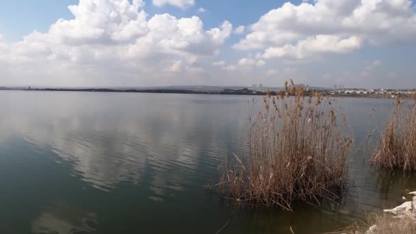 Mogan Lake Golbasi Ankara Turecko 2020 Pohled Břehu Jezera — Stock video